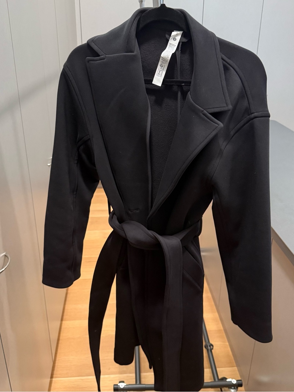 lululemon athletica Black Wrap Belted Coat